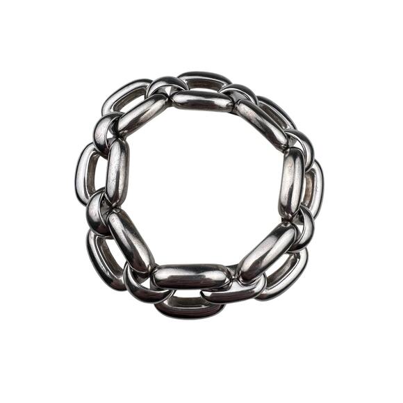 Chunky Link 1599 AR Italy Sterling Silver Bracelet 46g 8" - Picture 1 of 6